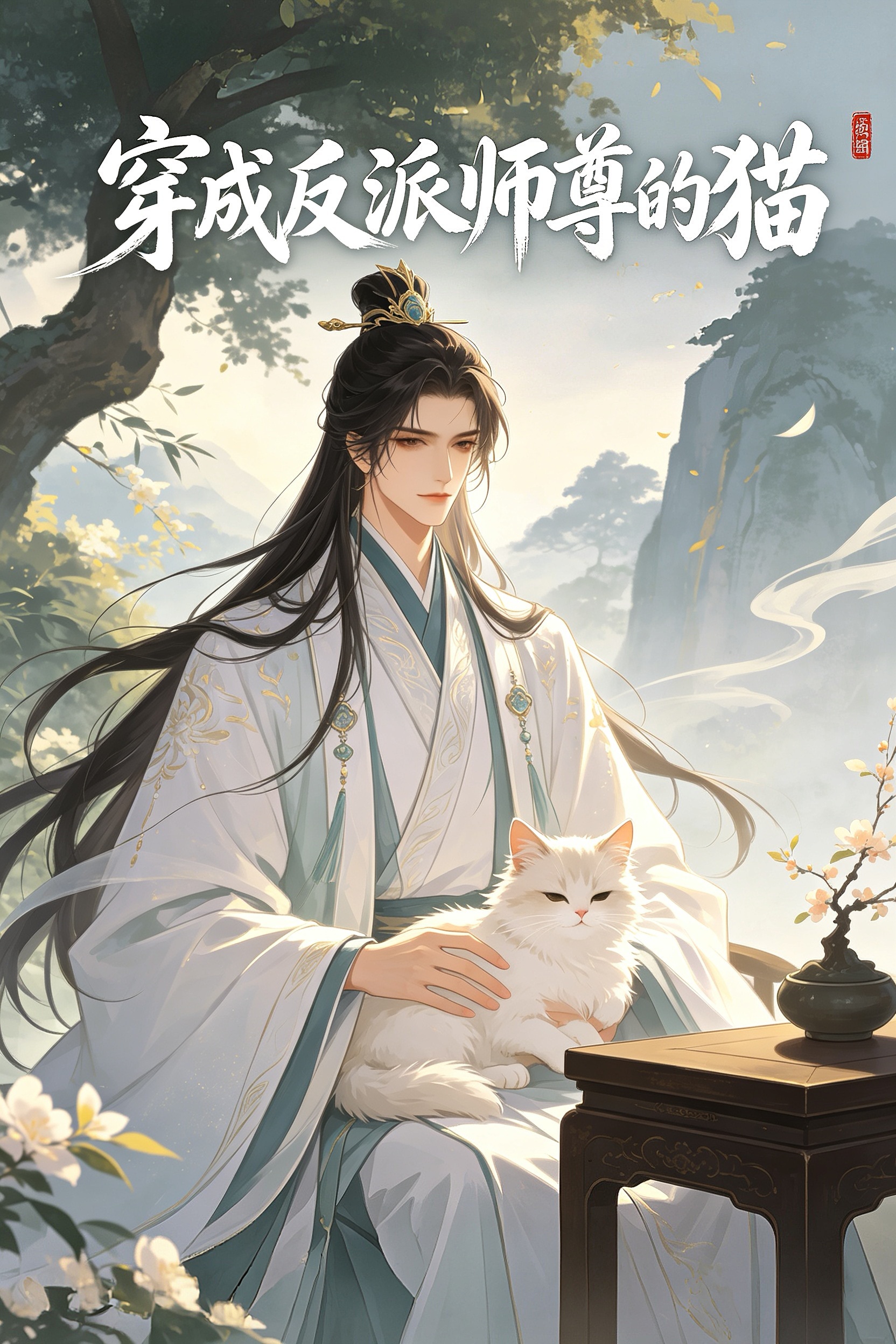 穿成反派师尊的猫 封面