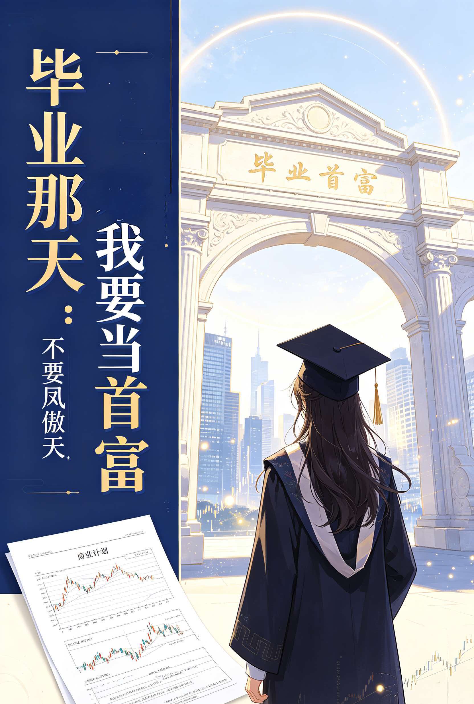 毕业那天：不要凤傲天，我要当首富 封面